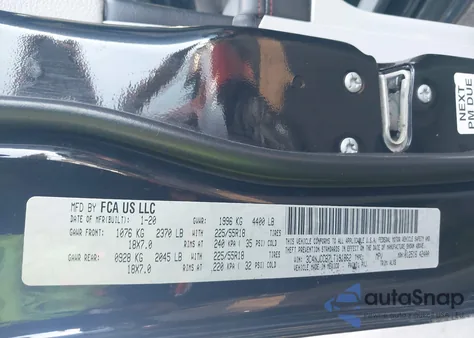 2020 Jeep Compass Limited Fwd from USA, damaged, VIN 3C4NJCCB7LT191862